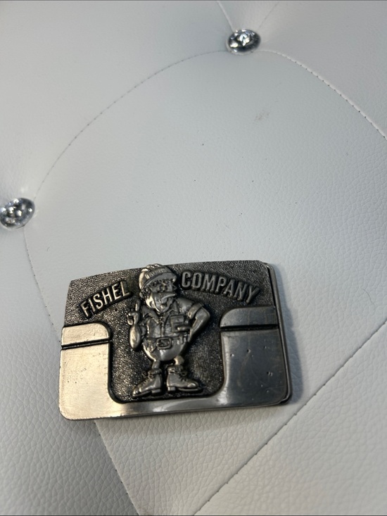 Fishel Other - Fisher pewter belt buckle cartoon digger